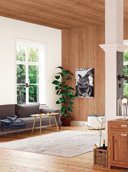 Wood/パイン材&オーク材壁紙