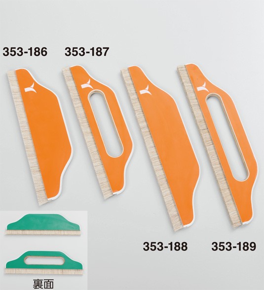 メラミン板付ハンドル・適度な腰の白馬毛使用 メラミンブラシ白馬毛