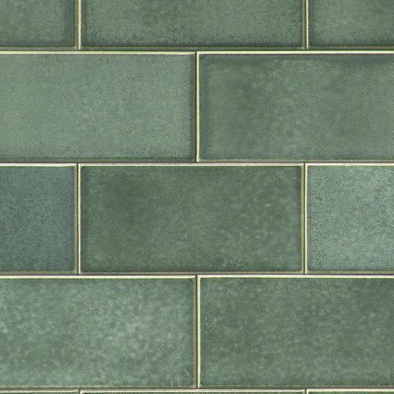 落ち着いた色味のブロック柄壁紙