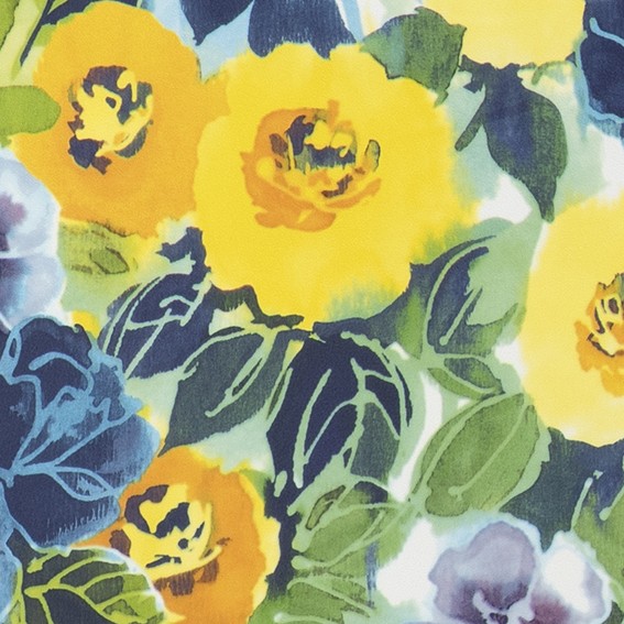 ゴージャスなフラワー・リーフ柄壁紙