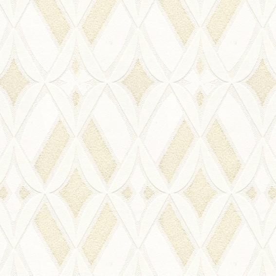 優しい色味のフェミニン柄入り壁紙