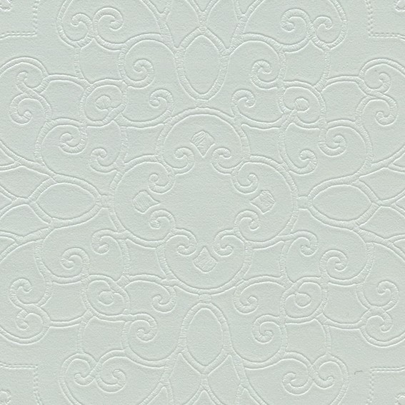 優しい色味のフェミニン柄入り壁紙