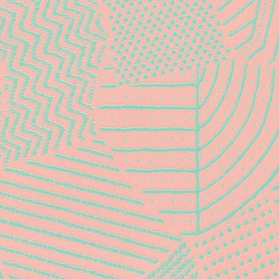 可愛らしさのあるモダン柄壁紙