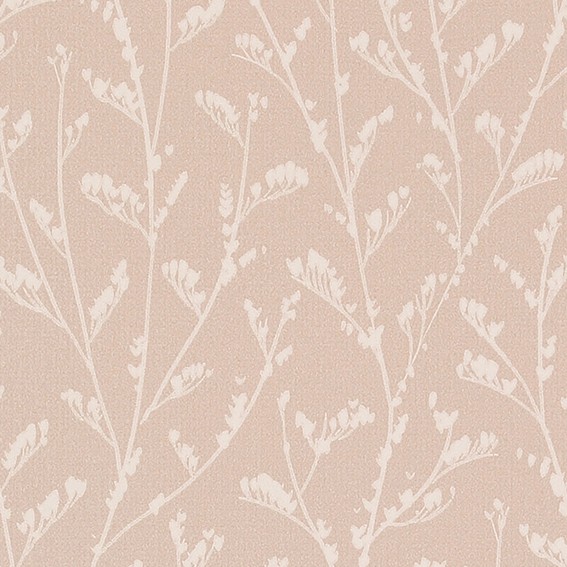 優しい色味の花柄壁紙