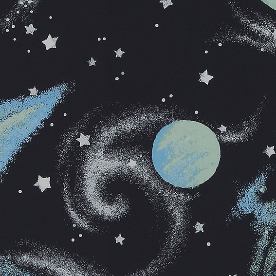 子供部屋に!暗くすると柄が光る壁紙