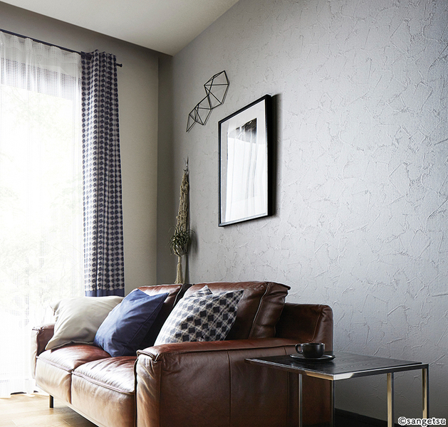 シャーベットカラースタッコ調壁紙