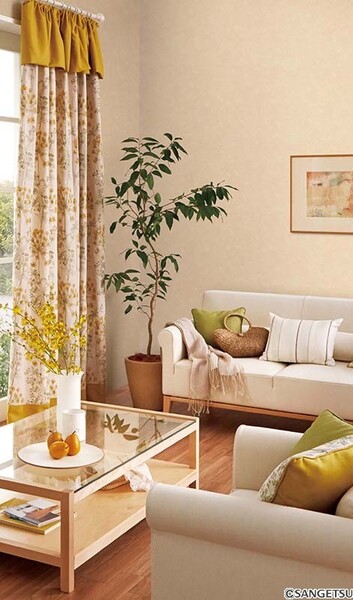 シャーベットカラースタッコ調壁紙