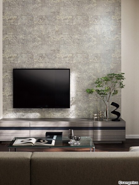 高級感のあるタイル柄壁紙