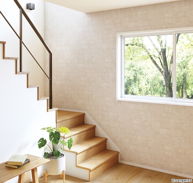 高級感のあるタイル柄壁紙