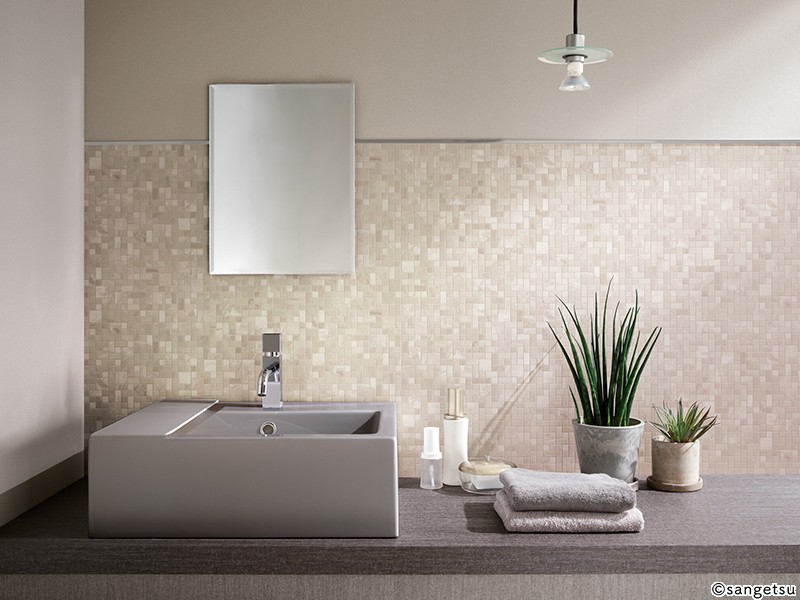 撥水機能付!クラシカルなタイル柄壁紙