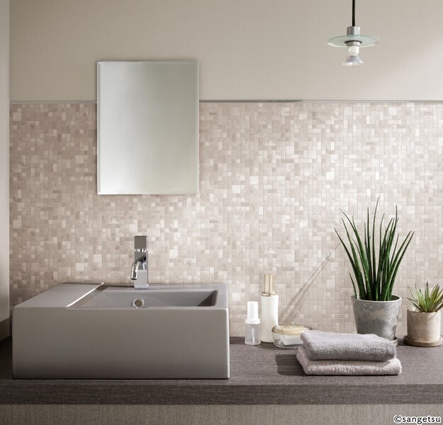 撥水機能付!クラシカルなタイル柄壁紙