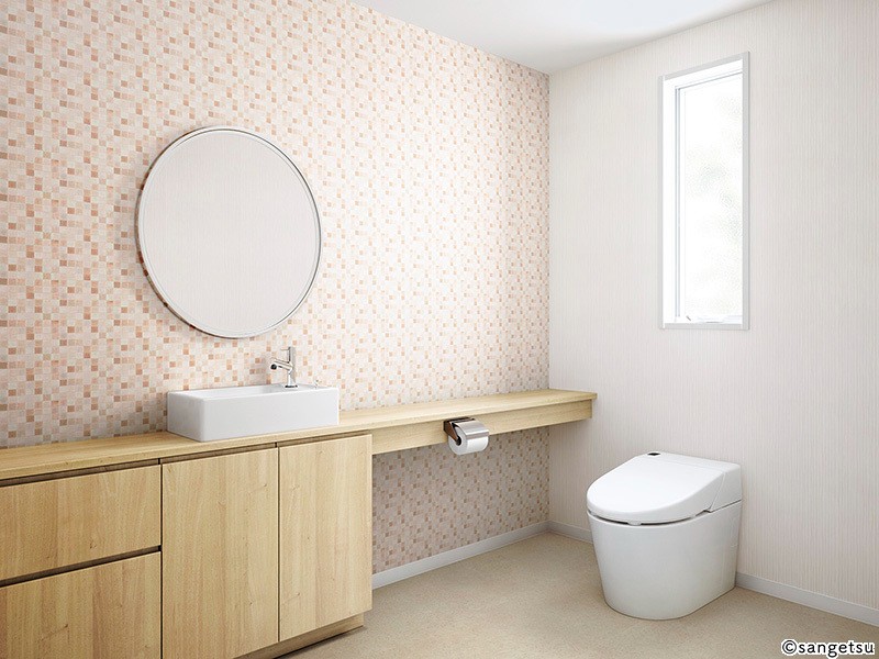 撥水機能付!クラシカルなタイル柄壁紙