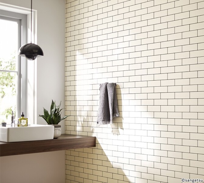 レトロタイル柄壁紙