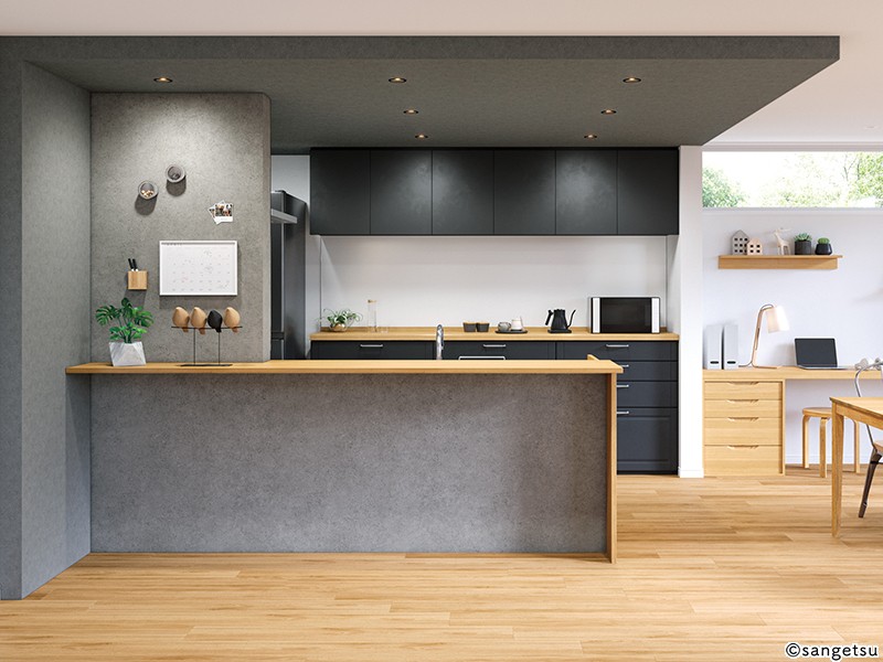 重厚コンクリート柄壁紙