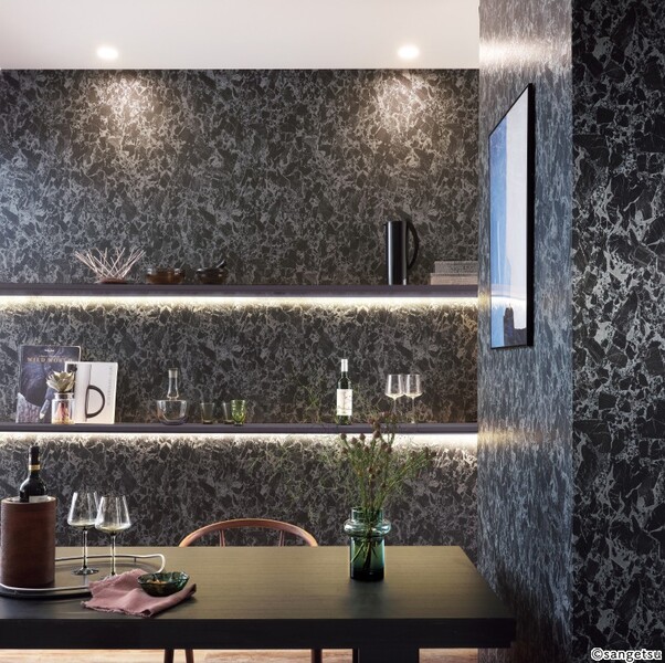 高級感のあるストーン柄壁紙