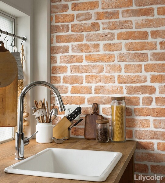 カジュアルテイストなレンガ柄