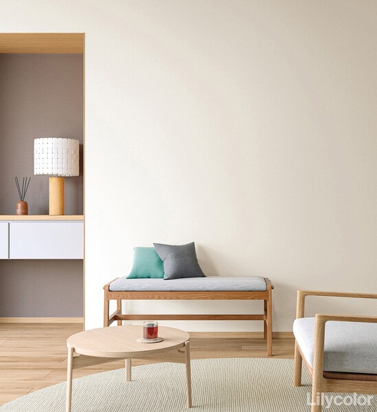 優しい色味の織物調壁紙