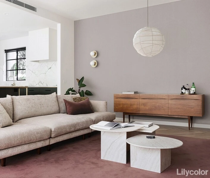 落ち着いた色味の織物調壁紙