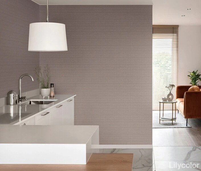 落ち着いた色味の織物調壁紙