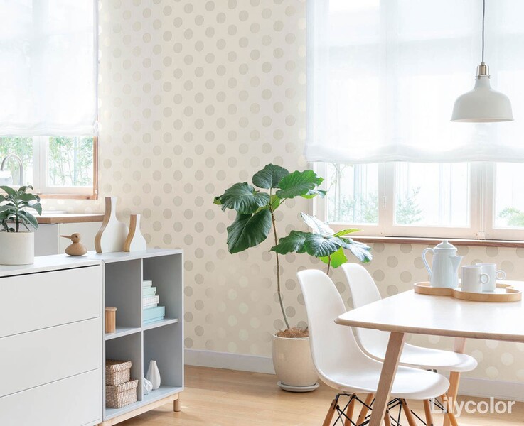 カジュアルなドット柄壁紙