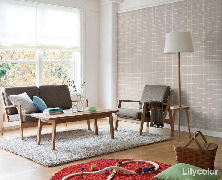 カフェ風なお部屋におすすめチェック・タイル柄