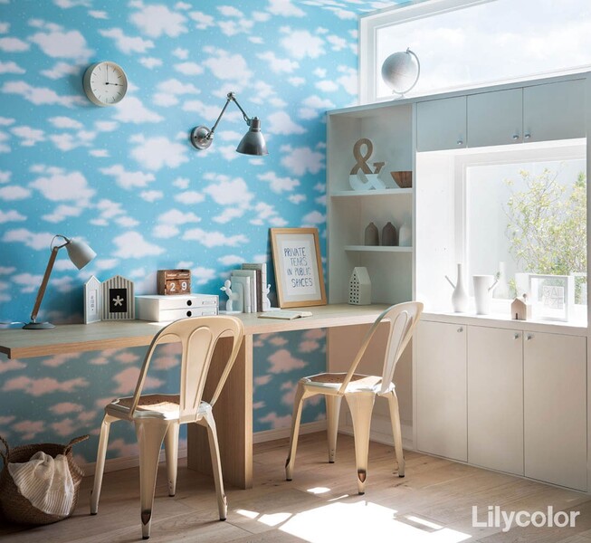 光るスター模様壁紙(蓄光)