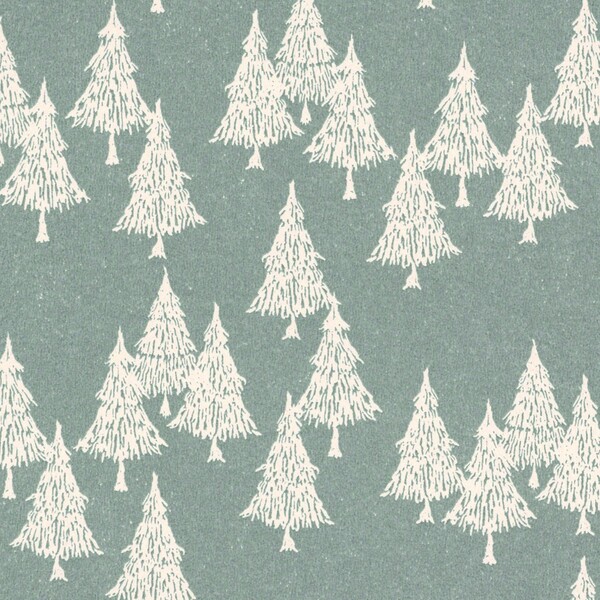 北欧風ツリー&リーフ柄壁紙