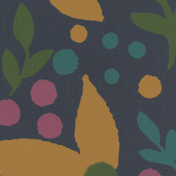 北欧風ツリー&リーフ柄壁紙