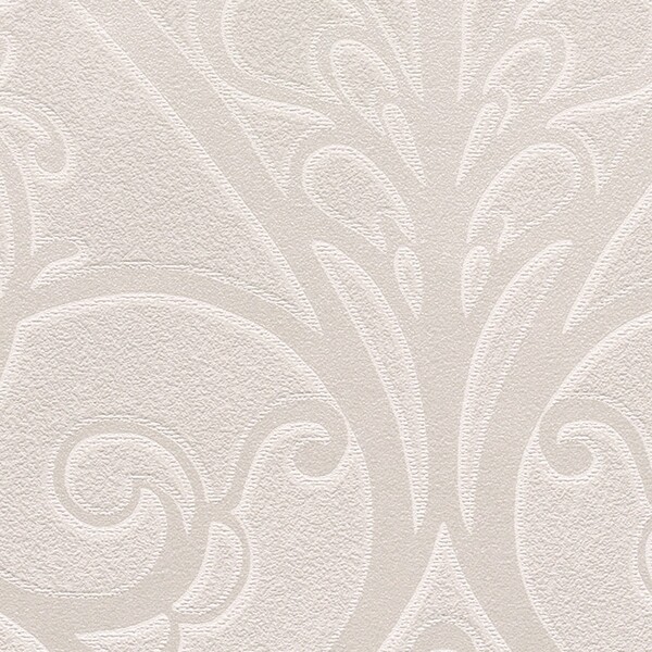 光沢刺繡風リーフフラワー壁紙