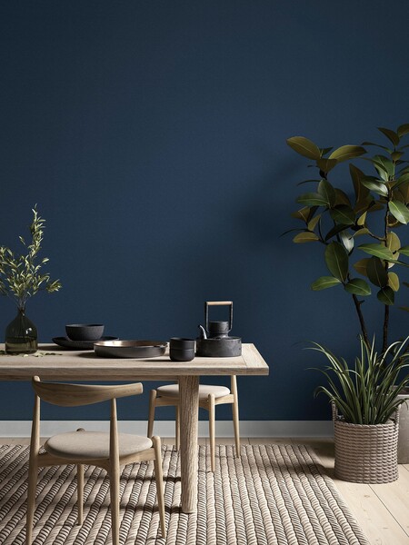 生のり付き壁紙 ダークブルー 塗り壁調 防かび 抗菌 表面強化 撥水 東リ VS2038