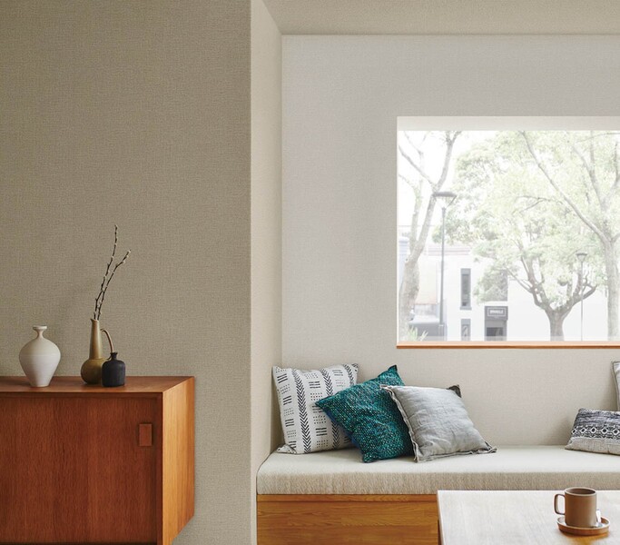 撥水機能付き 風合い豊かな織物調壁紙