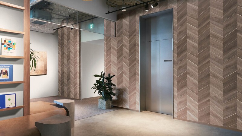 個性的な木目柄壁紙