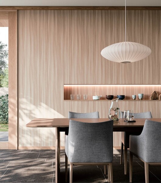 優しい色味の木目柄壁紙