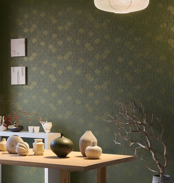 大人カラーの和調デザイン壁紙