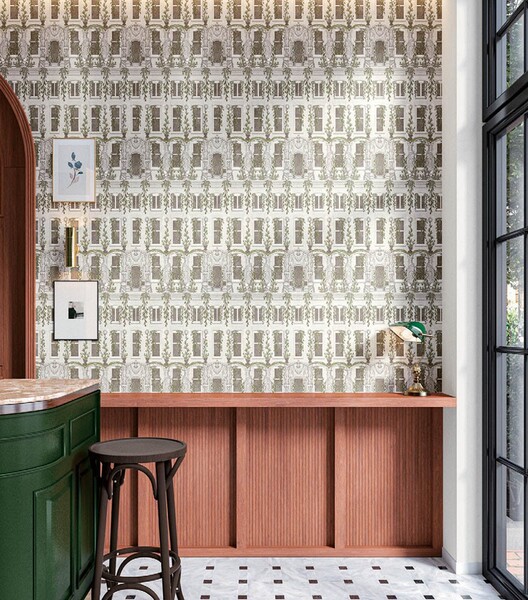 レトロで高級感のあるデザイン壁紙