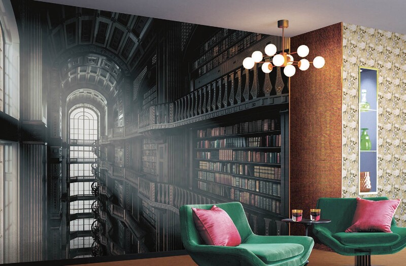 可憐な花柄壁紙