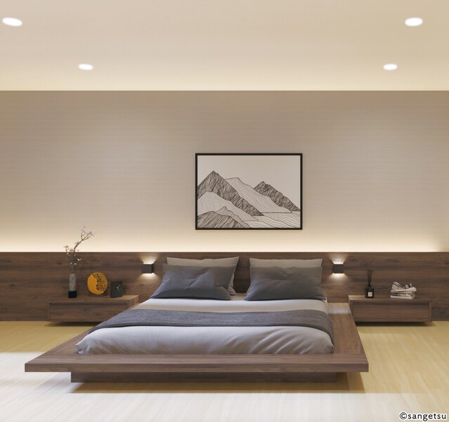 パープル&ブラウン系シックカラー壁紙