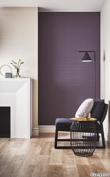 パープル&ブラウン系シックカラー壁紙