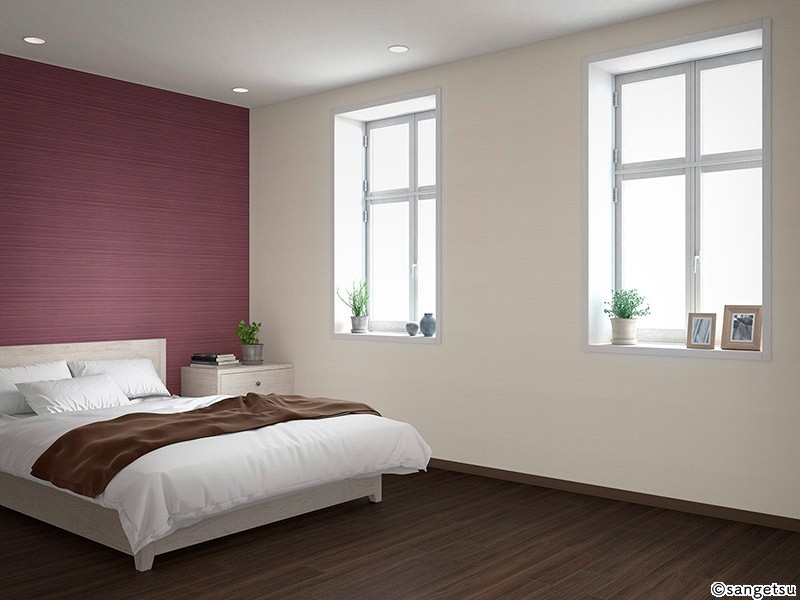 パープル&ブラウン系シックカラー壁紙