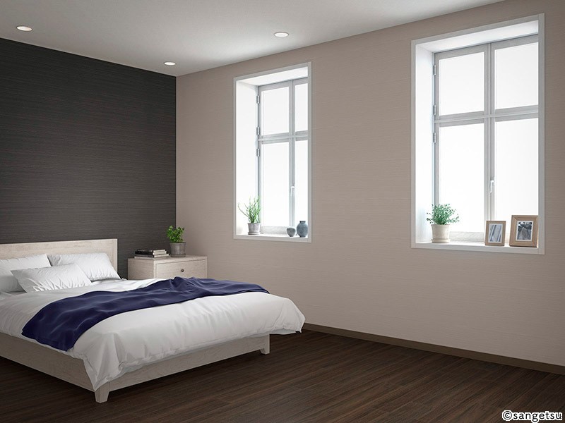 パープル&ブラウン系シックカラー壁紙