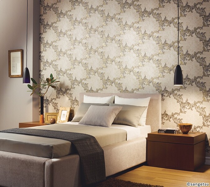 アクセントクロスに!ゴージャスデザイン壁紙