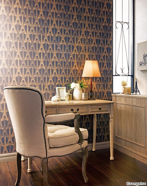 アクセントクロスに!ゴージャスデザイン壁紙