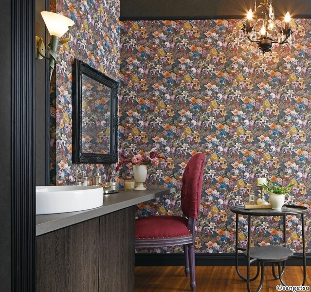 アクセントクロスに!ゴージャスデザイン壁紙