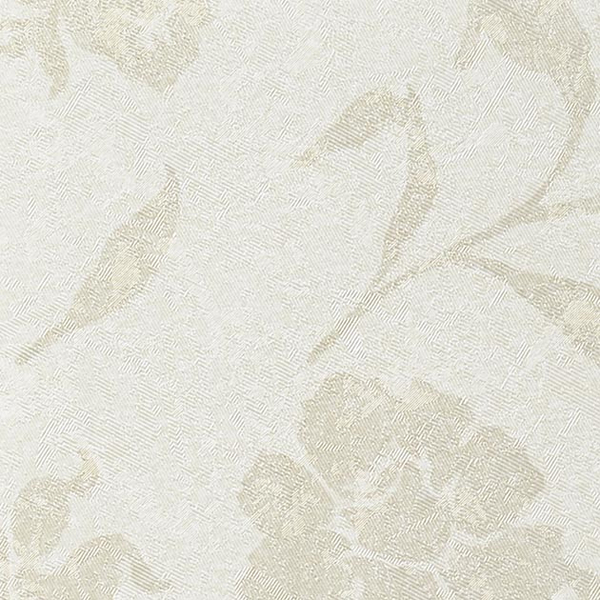 優しい色味のダマスク&フラワーデザイン壁紙