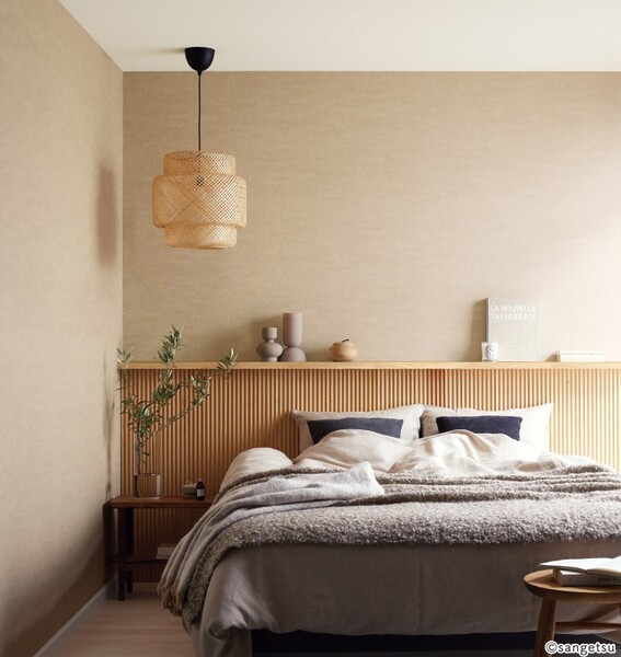 ハードストレッチ壁紙/グレー・ベージュ系