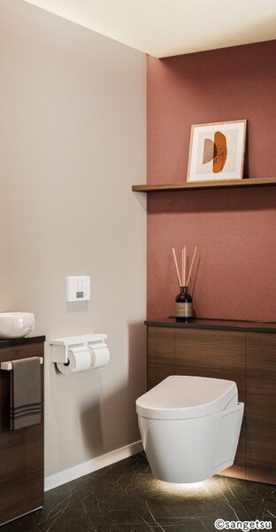 TOTO×sangetsu ライトフレッシュ壁紙/ヴィンテージ風な石目調