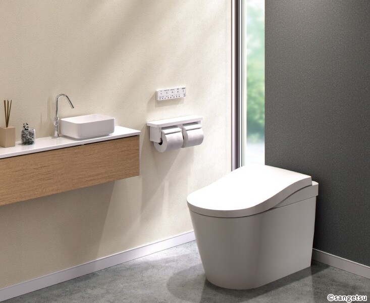 TOTO×sangetsu ライトフレッシュ壁紙/ヴィンテージ風な石目調