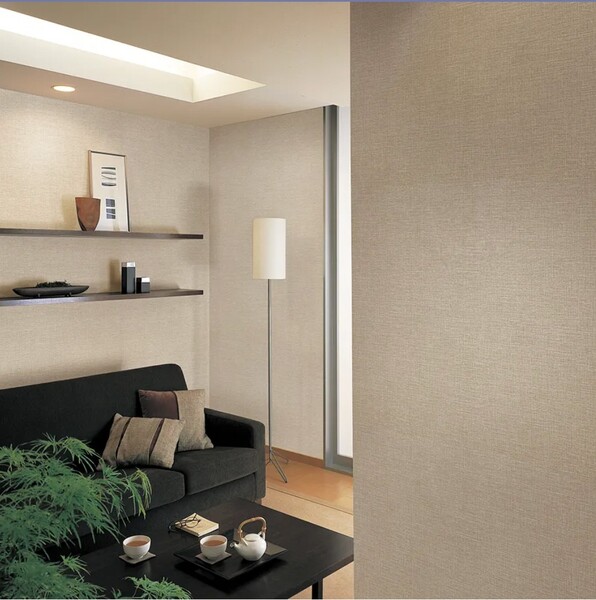 生のり付き壁紙 ベージュ 織物調 表面強化 防かび 東リ VS1056 旧品番VS9055