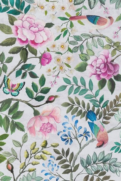 花鳥が可愛いフラワー模様