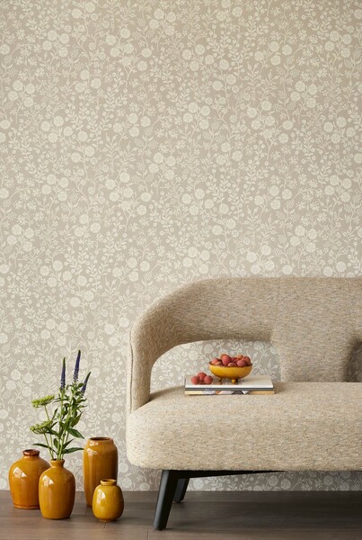 くすみカラーのフラワー模様